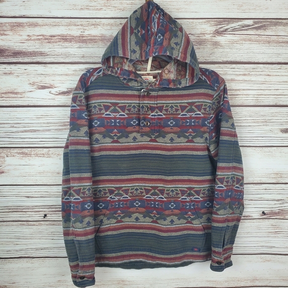 Faherty Other - Faherty Mens XS Southwest Aztec Pacific Hooded Poncho Pullover Hoodie        #65
